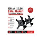 Staxx Power Tüm Modellere Uyumlu Toprak Eşeleme Çapa Aparatı 2 Başlık 26X9 Diş Tırpan Uyumlu Şanzımansız
