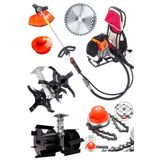 Staxx Power Turbo9900x Benzinli Çim Ot Çayır Biçme Sırt Tipi Tırpan Makinesi + Toprak Eşeleme Ve Çapa Aparatı