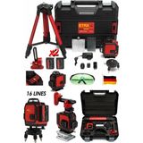 Staxx Power X2 Akülü Uzaktan Kumandalı Hassas 16 Köşe Yeşil Çizgi Lazer Hizalama RED926 Tripot Çantalı Set