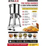 Staxx Power Yem Karma ve Tarhana Yapma Makinesi Paslanmaz Çelik Sebze Meyve Ot Tahıl Parçalama + 4 Yedek Bıçak