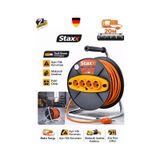 Staxx Stx20mtk Şantiye Atölye Tipi Metal Ayaklı Makaralı Uzatma Kablosu 20mt 3x2.5mm Seyyar Uzatma 20 M