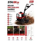 Staxx Xl 63Cc Benzinli Mini Çapa Makinesi 2 Zamanlı 20Hpx Güçlü Şanzımanlı Bahçe Toprak İşleme 19 Kg