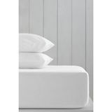 Stay Home %100 Pamuklu Çift Kişilik Düz Çarşaf 220 x 240 - Beyaz