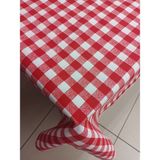 Stay Home Dertsiz Masa Örtüsü Kareli Kırmızı - 150 x 150 cm