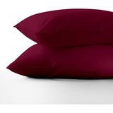 Stay Home Pamuklu 50 x 70 cm Yastık Kılıfı 2 Adet - Bordo