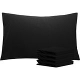 Stay Home Pamuklu 50 x 70 cm Yastık Kılıfı 4 Adet - Siyah