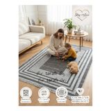 stay with love Kilim Çift Renkli Özel Dokuma Kilim Bej-Gri-Beyaz Çift Taraflı Yıkanabilir Dokuma Kilim Anneler Günü Hediyesi