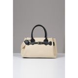 staybeautiful Kadın Kosta Deri Shopper Çanta Hasır-Beyaz