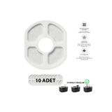STAYPURE Aktif Karbon Yedek Filtre 10 Adet (KPF-10555 Su Pınarı Uyumlu)