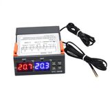 Stc-3008 220V 10A Çift Ekranlı Çift Problu Termostat (Nem Ölçmez) Kuluçka Makinalarına Uygun