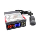 Stc-3028 220v Problu Çift Ekran Dijital Termostat Sıcaklık Nem Kontrol Cihazı