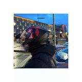 Stckrco Samuray Kask Sticker – Motor Kaskı İçin Premium Sticker - Motosiklet Japon Sticker Kırmızı