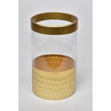 STCV-150 Vetro Kesme Cam Uzun Vazo Gold, 12X12X20CM - Çok Renkli