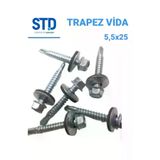 Std TRAPEZ 25 Trapez Vida Matkap Uclu Çatı Vidası 5,5X25 Smnts C440 ** 10 Adet Vida