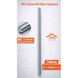 Std VİDA HANE M5 GALVANİZ GİJON SAPLAMA 5mm 1 METRE SONSUZ DİŞ