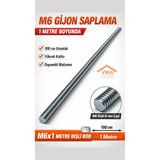 Std VİDA HANE M6 GALVANİZLİ GİJON SAPLAMA 1METRE SONSUZ DİŞ