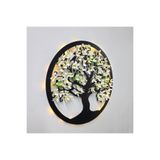 STDEKOR Led Işıklı ve Beyaz Çiçekli Hayat Ağacı Tablo 40cm
