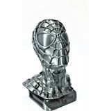Stdeta Marvel Spiderman 10 cm Gümüş Renkli Plastik Büst Dekoratif Örümcek Adam Figürü Tekli
