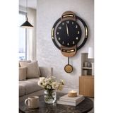 Ste Desing Sessiz Sarkaçlı Ahşap Duvar Saati 40x65cm İskandinav Tasarım Modern Salon Ofis Oda için Lüks Saat