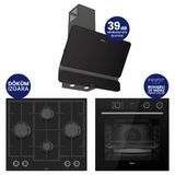 Steamart & Fryart Chef Edition Siyah 3'Lü Ankastre Set Xe64cs-Ln385-D080sa