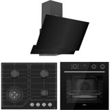 Steamart & Fryart Serisi Buharlı Pişirme Siyah 3'lü Ankastre Set ( XE64CS-NT025-D063 )