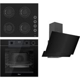 Steamart-Fryart Serisi Siyah Set (CS205-FA + QEP64CS +D063 ) - Emaye Izgara / Kademeli Musluk