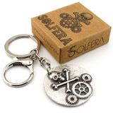 Steampunk Jolly Roger Tehlike Mekanik Simge Antik Gotik Metal Anahtarlık KY163