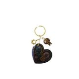Steampunk Kalp Anahtarlık, Dişli Tasarım, Altın Rengi Metal, Dekoratif Charm Detaylı