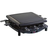 Steba Rc 2.1 Raclette, Dökme Demir Izgara Plakası, 8 Emaye Tava - Siyah