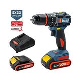 Stechend SX22-2X4.0 20V 4.0AH Kömürsüz Darbeli Matkap 60NM Anahtarsız Mandren ile Güçlü Performans