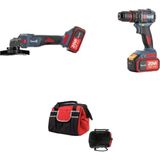 Stechend SX44 Akülü Kömürsüz Avuç Taşlama 125 mm + SX22 Ah Akülü Darbeli Matkap