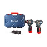 Stechend SXS201 SX16 Akülü Matkap + SX18 Akülü Darbeli Vidalama 2x2AH Mini Set
