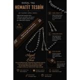 Steel Art Kuyumculuk Kişiye Özel İsimli Hematit Doğal Taş Tesbih Hediyelik Ahşap Kutulu Harfli Tesbih Babalar Günü Hediyesi
