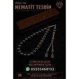 Steel Art Kuyumculuk Kişiye Özel İsimli Hematit Doğal Taş Tesbih Hediyelik Ahşap Kutulu Harfli Tesbih Kutuya İstenilen Yazı Yazılır