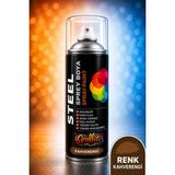 Steel Sprey Boya 400 ml Dekoratif Boya Graffiti Duvar Boyası Mobilya Boyası Metal Boyası 1 Adet - 702 Kahverengi