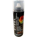 Steel Sprey Boya 400 ml Dekoratif Boya Graffiti Duvar Boyası Mobilya Boyası Metal Boyası 1 Adet - Mat Siyah