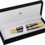 Steelpen 181 Venüs Titanyum Altın Dolma-Tükenmez Kalem Seti