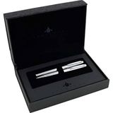 Steelpen 2715 World Serisi Parlak Krom Dolma Kalem ve Tükenmez Kalem Seti