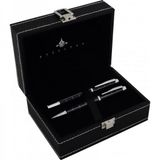 Steelpen 2721 World Siyah Dolma Kalem + Tükenmez Kalem Seti