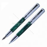 Steelpen 5063 Elte Sedef Yeşil Dolma-Tükenmez Kalem Seti