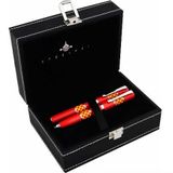 Steelpen 8602 Force Sarı-Kırmızı Dolma-Tükenmez Kalem Seti