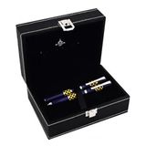 Steelpen 8603 Force Sarı-Lacivert Dolma-Tükenmez Kalem Seti