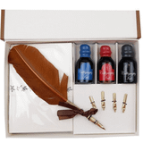 Steelpen Calligraphy CS1528 Kuş Tüyü Ahşap Kaligrafi Kalem Seti
