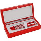 Steelpen Duke Serisi M01 Words Kırmızı Dolma Kalem+Roller Kalem - Altın - Sarı