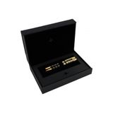 Steelpen Serra Dolma & Tükenmez Kalem Seti, Siyah, Beyaz Sedef İşlemeli, Gold