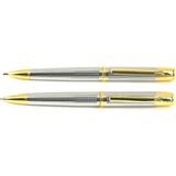 Steelpen Serra Mini Tükenmez & Versatil Kalem Seti Krom Altın 800-4PM