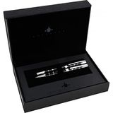 Steelpen Serra Serisi 800-41 Siyah Krom Dolma Kalem+Tükenmez Kalem Seti