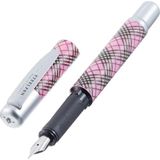Steelpen Sky Serisi 4542 Dk Pembe Ekose Dolma Kalem - Altın - Sarı