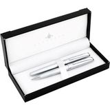 Steelpen Truva Serisi 0165DT Desenli Krom Kalem+Tükenmez Kalem