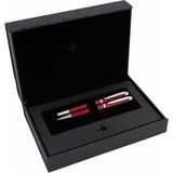 Steelpen World Serisi 2714 Bordo Dolma Kalem+Tükenmez Kalem Seti - Ana Renkler